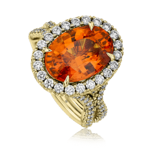 Oval Mandarin Garnet Ring