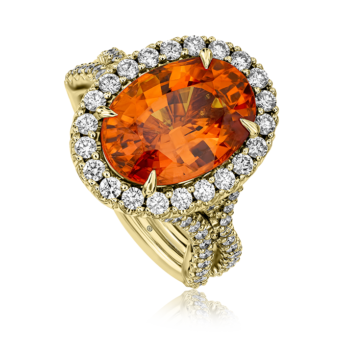 Oval Mandarin Garnet Ring