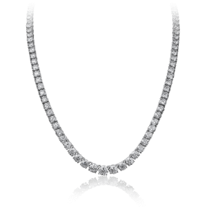 Crisscut® Round Diamond Tennis Necklace