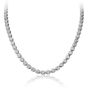 L’Amour Crisscut® Oval Diamond Tennis Necklace