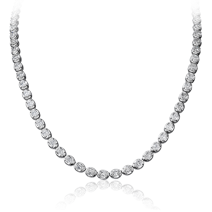 L’Amour Crisscut® Oval Diamond Tennis Necklace