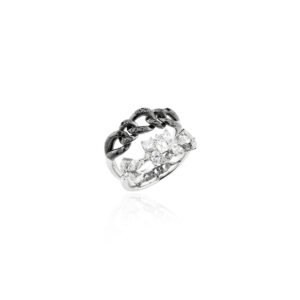 Black Strada Stackable Ring