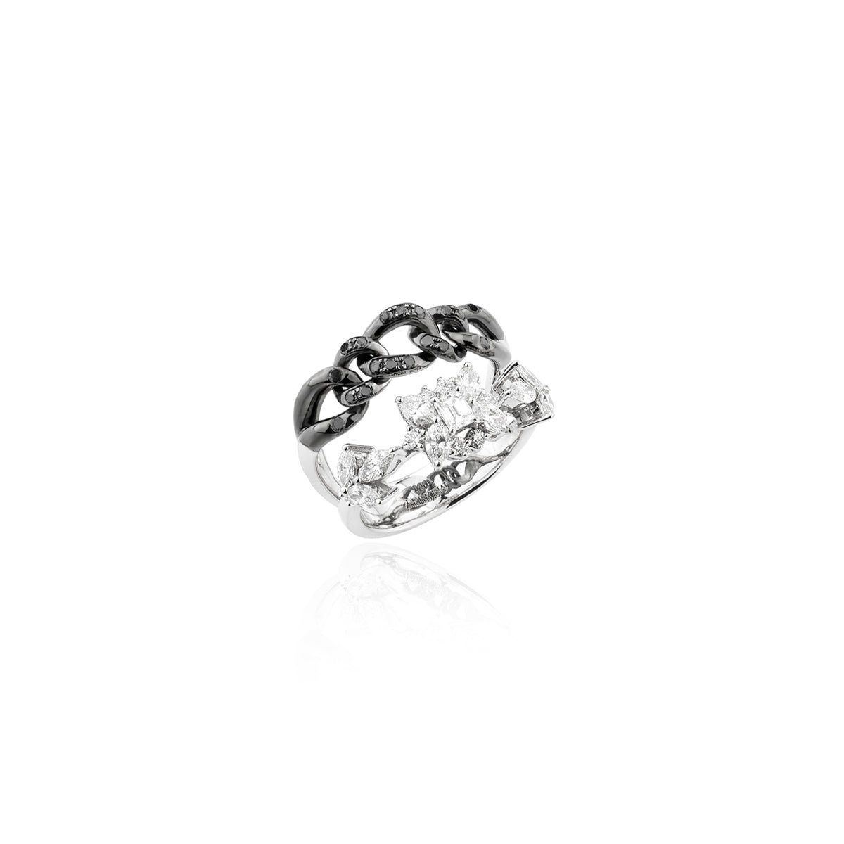 Black Strada Stackable Ring