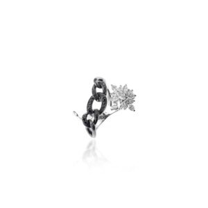 Black Strada Stackable Ring