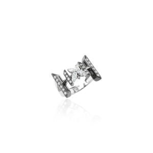 Black Strada Stackable Ring