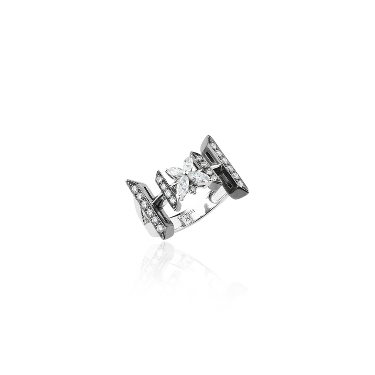 Black Strada Stackable Ring
