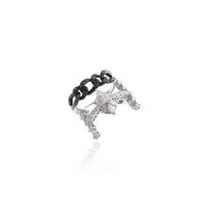Black Strada Stackable Ring
