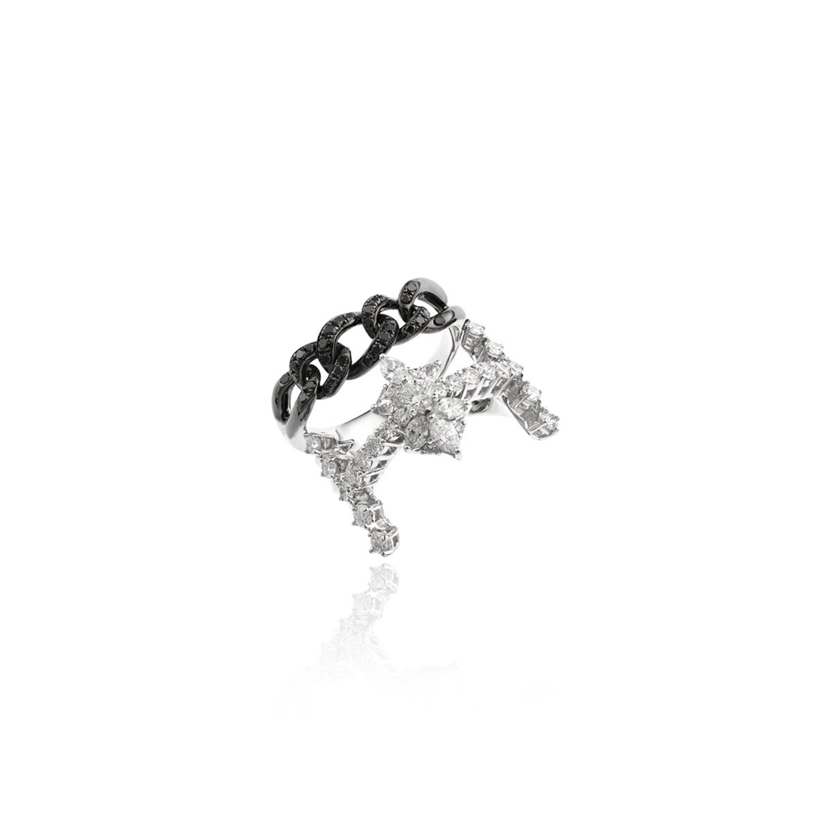 Black Strada Stackable Ring