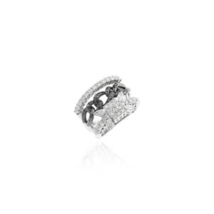 Black Strada Stackable Ring