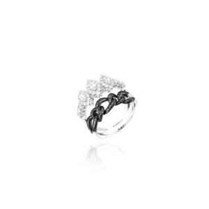 Black Strada Stackable Ring