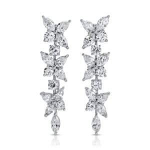 Mixed Cut Diamond Dangle Earrings