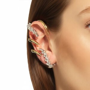 Golden Strada Clip Earrings