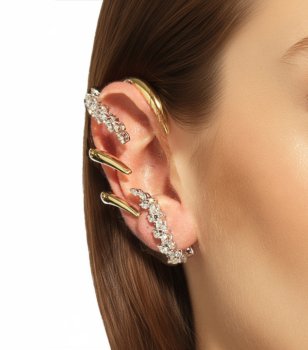 Golden Strada Clip Earrings