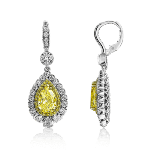 Yellow Diamond Earrings