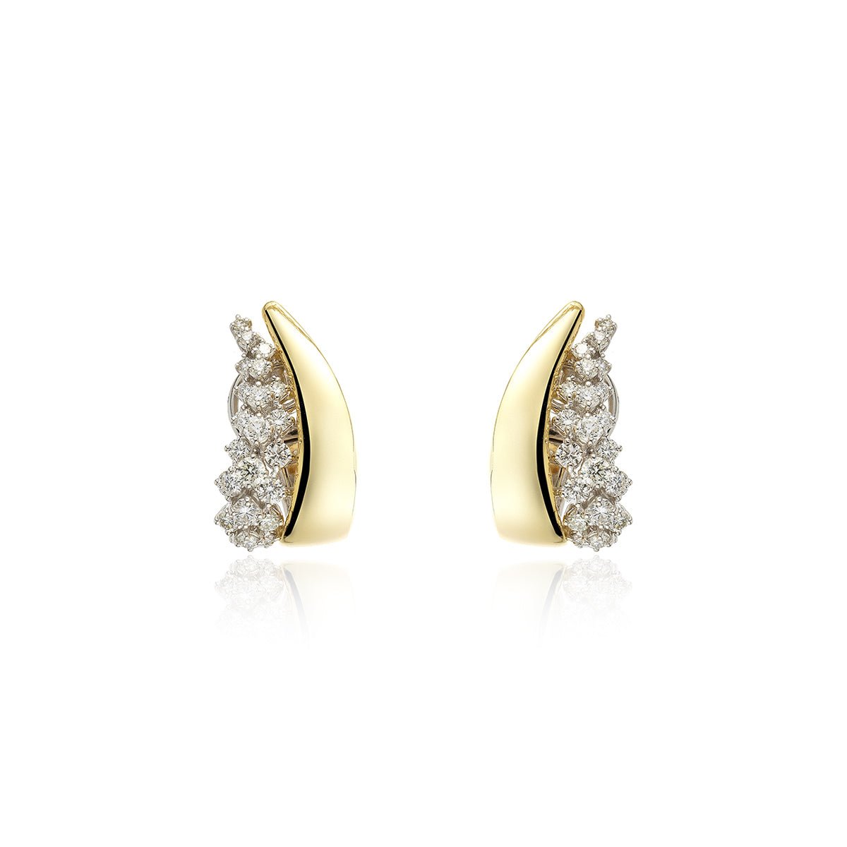 Golden Strada Clip Earrings